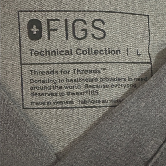 Men’s Figs scrub set gray green string size Large technical collection - Picture 9 of 12